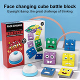 Wooden Expression Puzzle Magic Cube Educational Toy