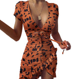 Wholesale Leopard Print Casual Dresses 2021 New Arrival Sleeeveless Side Split Womens Dress Fashion Streetwear