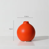 Orange Yellow Blue Nordic Ceramic Dried Flower Vase Decoration