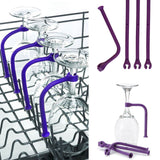4Pcs Adjust Silicone Wine Glass Dishwasher Goblet