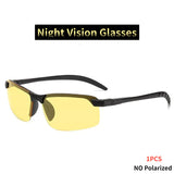2pcs Anti-Glare Night Vision Half Frame Polarized Sunglasses for Driving UV400
