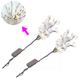 73cm 20leds Simulation Orchid Bouquet Light String LED Desktop Vase Flower Branch Lamp for Wedding New Year Holiday Party Decor