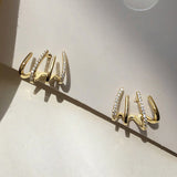 Fashion Exquisite Rhinestone Decor Ear Cuff Earring for Woman