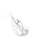 Ce3540 - Semi Wood Fish Hook Bar Earrings