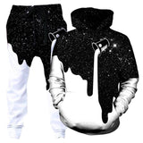 HQC-WYTZ001 3D Digital Printing Tracksuits Set for Men Hoodies Sweatshirts Drawstring Men's Trousers
