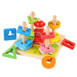 Montessori Graphic Wooden Animal Shape Puzzles for Kids Education
