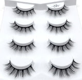 HBZGTLAD 2/4 Pairs Natural False Eyelashes Fake Lashes Long Makeup 3d Mink Lashes Eyelash Extension Mink Eyelashes for Beauty - shopwishi 