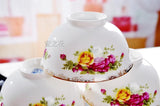Genuine Bone China Platinum Rose Tableware Set
