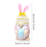 Easter Rabbit Ear With Light Luminous Faceless Gnome Dwarf Dolls Easter
