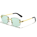 HBK 2021-2022 New Fashion Luxury Frameless Sun Glasses Rimless Sunglasses