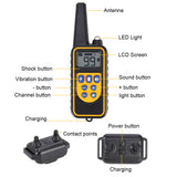 Electric Dog Training Collars Waterproof Dog Barking Control Device Anti Bark 800m Dog Shock Training Collar Rechargeable Remote