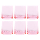 6 Pcs Water Bottle Lead-Free Coffee Glass Mugs Creative Rainbow Amber Gray Pink Color Juice Cocktail Beverage Wine Glasses