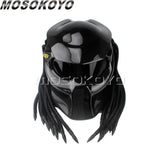 Predator Motorcycle Carbon Fiber Full Face Helmet Black High Quality Universal Iron Warrior Man Helmets DOT Safety Certification