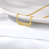 Simple Mom Letter Zircon Crystal Pendant for Mother's Day Gift