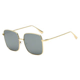 ENOCH | S2068 - Women Metal Flat Lens Square Sunglasses