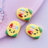 8pcs/Lot Hand Painted Kawaii Resin Mixed Mini Stationery Flatback Cabochons for Hair Bow Centers DIY Scrapbooking Decor