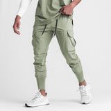 NS040 Gym Cloth Wear Trouser for Men 3D Pocket Cargo Pants Men Sport Bottoms Men's Pants & Trousers
