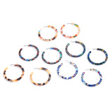 2021 ZA Jewelry Acrylic Resin Oval Earring for Women Geometry Big Circle Tortoiseshell Stud Earrings Acetate Brincos Wholesale