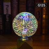 E27 RGB Neon Light AC 110v-220v Glass LED Lamp Bulbs 3D Fireworks Effect Neon Sign for Wedding Holiday Home Decoration Lighting