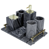 Home Marble Bathroom Accessories Set Marble Effect Accessory Bathroom Set