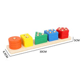 Montessori Graphic Wooden Animal Shape Puzzles for Kids Education