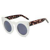 HINTON | S1066 - Women Round Cat Eye Oversize Sunglasses