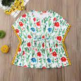 Baby Girl's Cover-Up Summer Floral Tassel Toddler Beach Dress
