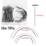 50pcs Combo Deal C Type Hair Weave Needle Canvas