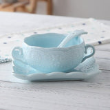 Guci the Soup Spoon With Ears Tray Soup Bowl Fanpen Deep  Bowl Ceramic Salad Bowl