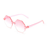 2021 Sun Flower Kids Fashion Flexible Soft Polygon Colorful Sunglasses Whole Children Sun Glasses Cheap With Promotion Logo