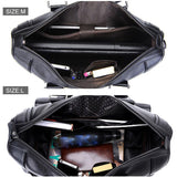Men Leather Black Briefcase Business Handbag Messenger Bags