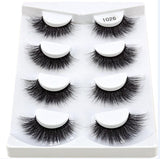 HBZGTLAD 2/4 Pairs Natural False Eyelashes Fake Lashes Long Makeup 3d Mink Lashes Eyelash Extension Mink Eyelashes for Beauty - shopwishi 