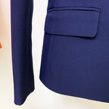 NOVANCE OLX014 European American Metal Contrast Cyan Suit Ladies Blazers Trendy Designers Coat Women Woman Blazer Formal Office