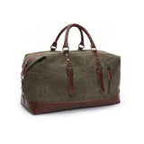 Wholesale Custom Low Moq Vintage Reisetasche Canvas PU Leather Trim Tote  Crossbody Shoulder Bag Mens Weekend Duffel Travel Bags