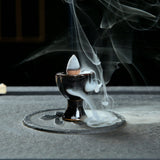 F Mini Ceramic Backflow Incense Burner Portable Mountain Water Cone Incense Holder With Reflux