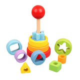 Montessori Graphic Wooden Animal Shape Puzzles for Kids Education