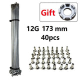 Silver Color Ebike Hub Motor Wheel Spokes Steel Diameter 2.56mm 12G Mountain Bike Spokes J-Bend Steel Wires Bicycle Spokes Parts