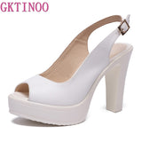 GKTINOO Plus Size 43 Women Platform High Heels