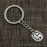 30mm Metal Plated Horseshoe Lucky Clover Keychain