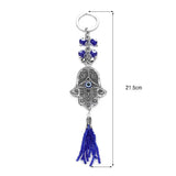 Evil Eye Metal Charm Key Chain15 Different Animal Styles Fashion Blue Pattern Tassel Pendant Key Ring for Men Women Jewelry