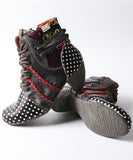 Trendy Fashion Women Motorcycle Chunky Heel Black Leather Boots