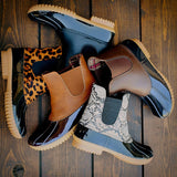 Custom the Rain Boot Leopard Women Waterproof Rubber PVC Rain Boot Stylish Safety Shoes Cheetah Boot for Women