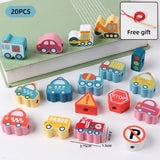 Montessori Graphic Wooden Animal Shape Puzzles for Kids Education