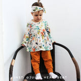 Toddler Girls Cute Casual Floral Top and Pants Set