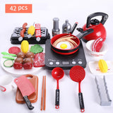 44 Pieces Children Mini Kitchen Toy Cookware Pot Pan Kids Pretend Cook Play Toy Simulation Kitchen Utensils Toys Children Gift