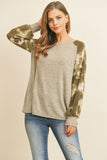 Brushed Hacci Tie Dye Puff Sleeved Top