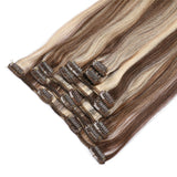 Hair Clip Ins Human Hair Extensions Natural Raw Virgin Clip-In Hair Extensions