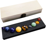 Solar System 9 Planets Natural Gemstone Crystal Ball Set Galaxy Universe