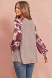 Brushed Hacci Tie Dye Puff Sleeved Top