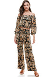 WOMEN'S FASHION PAISLEY PALAZZO PANTS